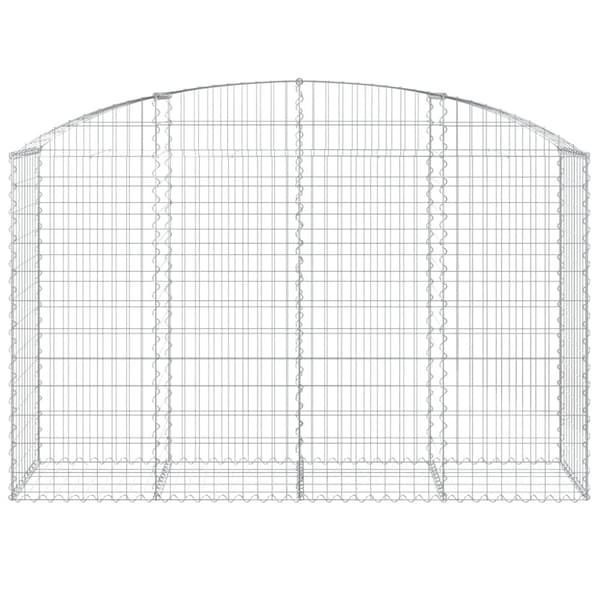 vidaXL Gabionkurv buet 200x50x120/140 cm galvanisert jern