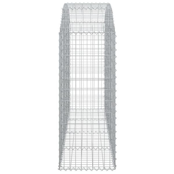 vidaXL Gabionkurv buet 200x50x120/140 cm galvanisert jern