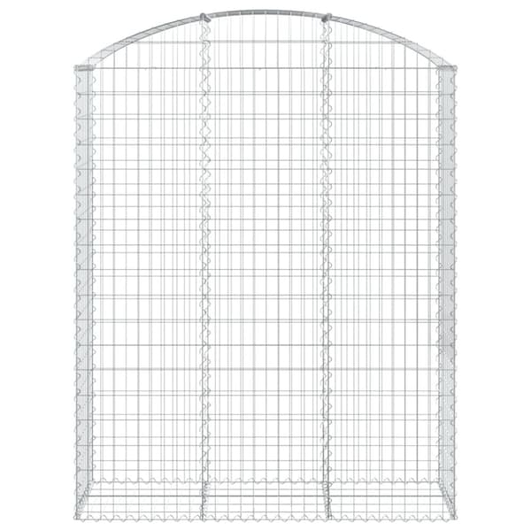 vidaXL Gabion bågformad 150x50x180/200 cm galvaniserat järn