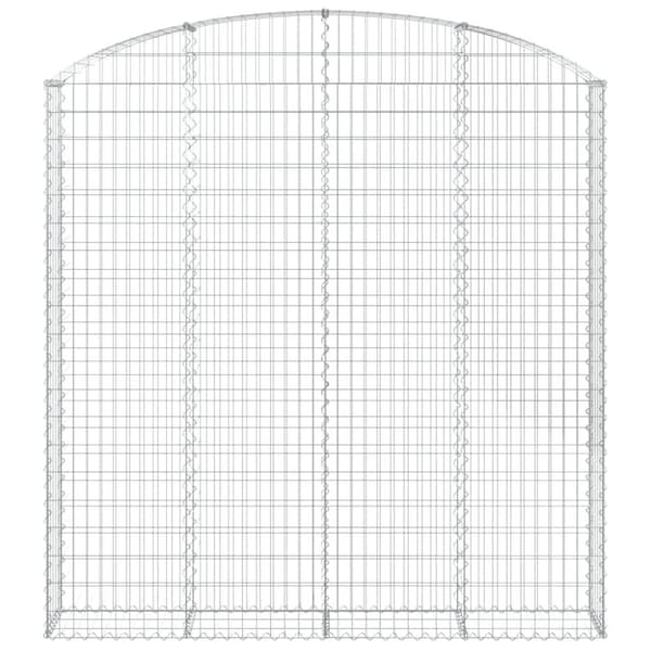 vidaXL Gabionkurv buet 200x30x200/220 cm galvanisert jern