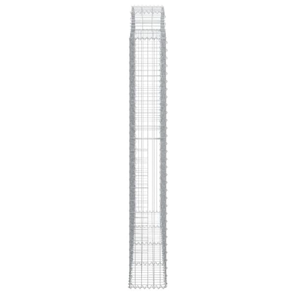 vidaXL Gabionkurv buet 200x30x200/220 cm galvanisert jern