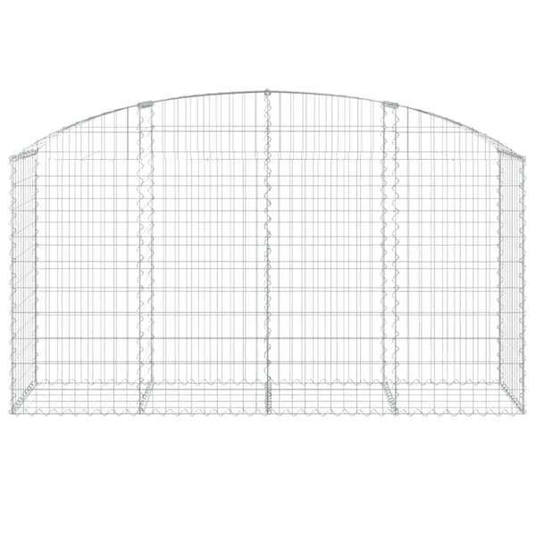 vidaXL Gabionkurv buet 200x50x100/120 cm galvanisert jern