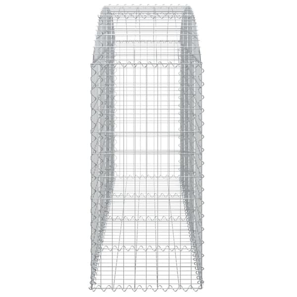 vidaXL Gabionkurv buet 200x50x100/120 cm galvanisert jern