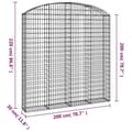 Pikkukuva 5 / 5: vidaXL Kaareva kivikori 200x30x200/220 cm galvanoitu rauta