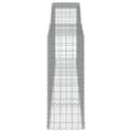Miniatyrbillede 4 af 5: vidaXL buet gabionkurv 400x50x120/140 cm galvaniseret jern