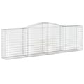 Miniatyrbillede 2 af 5: vidaXL buet gabionkurv 400x50x120/140 cm galvaniseret jern