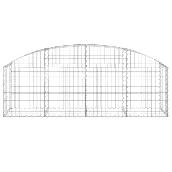 vidaXL buet gabionkurv 200x50x60/80 cm galvaniseret jern