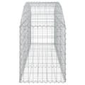 Miniatyrbillede 4 af 5: vidaXL buet gabionkurv 200x50x60/80 cm galvaniseret jern