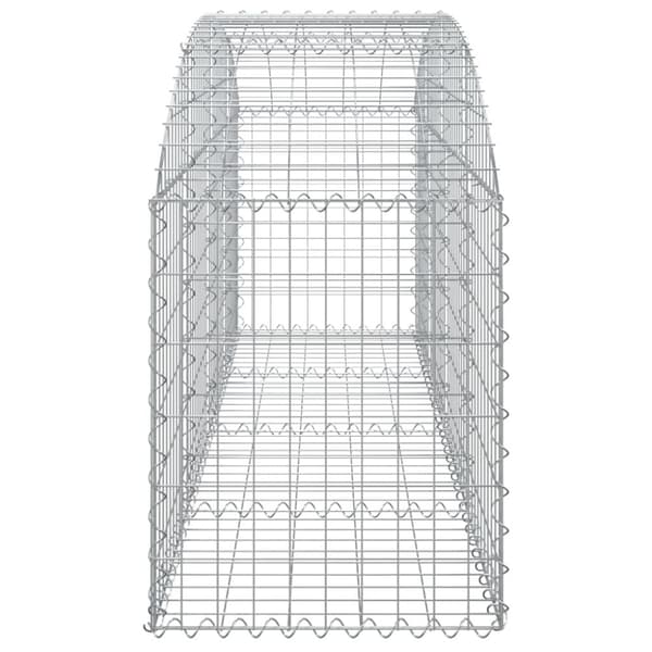 vidaXL buet gabionkurv 200x50x60/80 cm galvaniseret jern