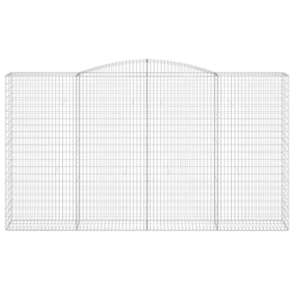 vidaXL Gabionkurv buet 400x50x220/240 cm galvanisert jern