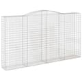 Miniatyrbilde 2 av 5: vidaXL Gabionkurv buet 400x50x220/240 cm galvanisert jern