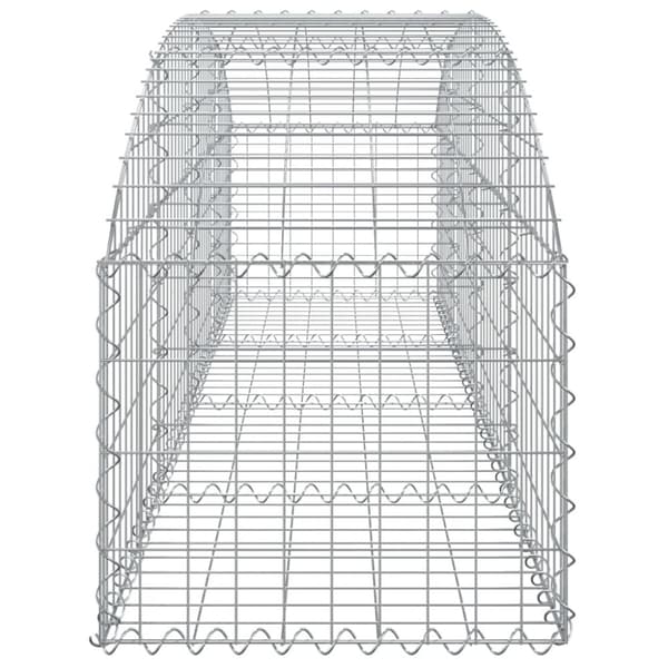 vidaXL Kaareva kivikori 200x50x40/60 cm galvanoitu rauta
