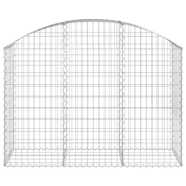 vidaXL buet gabionkurv 150x50x100/120 cm galvaniseret jern