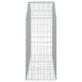 Miniatyrbillede 4 af 5: vidaXL buet gabionkurv 150x50x100/120 cm galvaniseret jern