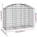 Miniatyrbillede 5 af 5: vidaXL buet gabionkurv 150x50x100/120 cm galvaniseret jern