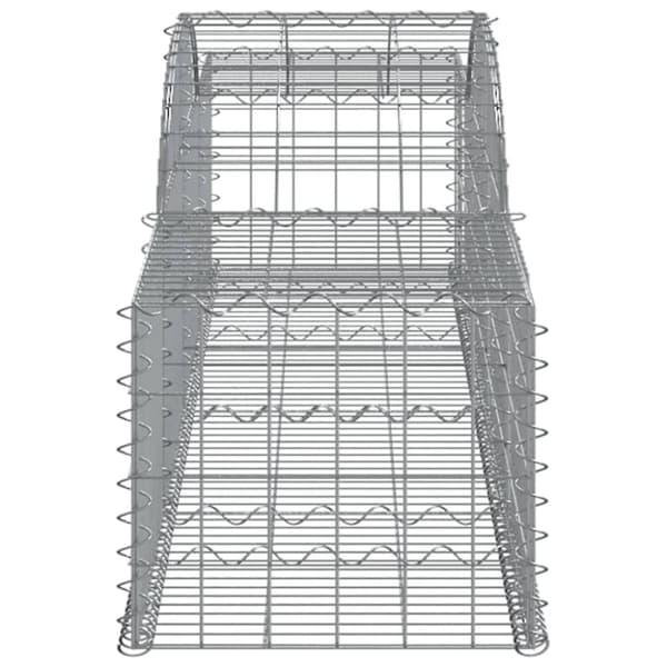 vidaXL Gabion bågformad 300x50x40/60 cm galvaniserat järn