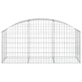 Miniatyrbillede 3 af 5: vidaXL buet gabionkurv 150x50x60/80 cm galvaniseret jern