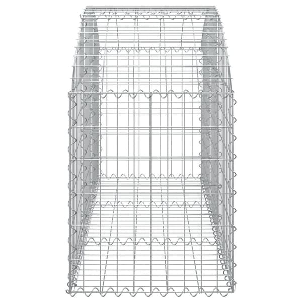 vidaXL buet gabionkurv 150x50x60/80 cm galvaniseret jern