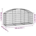 Miniatyrbillede 5 af 5: vidaXL buet gabionkurv 150x50x60/80 cm galvaniseret jern
