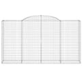 Miniatyrbillede 3 af 5: vidaXL buet gabionkurv 300x50x160/180 cm galvaniseret jern