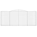 Miniatyrbillede 3 af 5: vidaXL buet gabionkurv 400x30x160/180 cm galvaniseret jern
