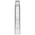 Miniatyrbillede 4 af 5: vidaXL buet gabionkurv 400x30x160/180 cm galvaniseret jern