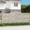 Miniatyrbillede 1 af 5: vidaXL buet gabionkurv 400x30x160/180 cm galvaniseret jern