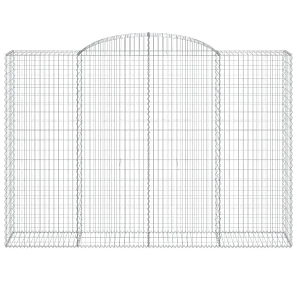 vidaXL Gabionkurv buet 300x50x200/220 cm galvanisert jern