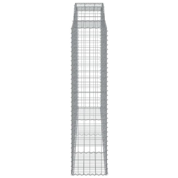 vidaXL Gabionkurv buet 300x50x200/220 cm galvanisert jern