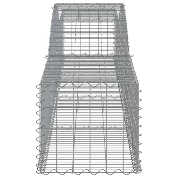 vidaXL Gabionkurv buet 400x50x40/60 cm galvanisert jern