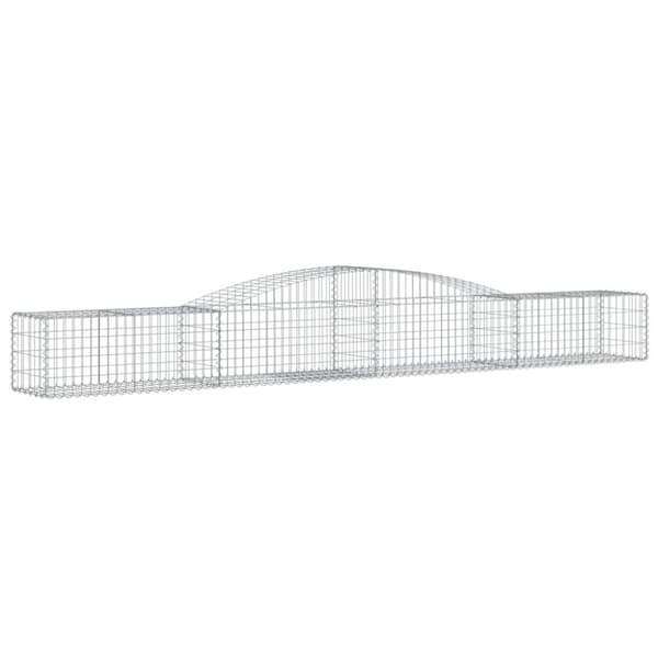 vidaXL Gabionkurv buet 400x50x40/60 cm galvanisert jern