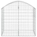 Miniatyrbillede 3 af 5: vidaXL buet gabionkurv 100x50x80/100 cm galvaniseret jern