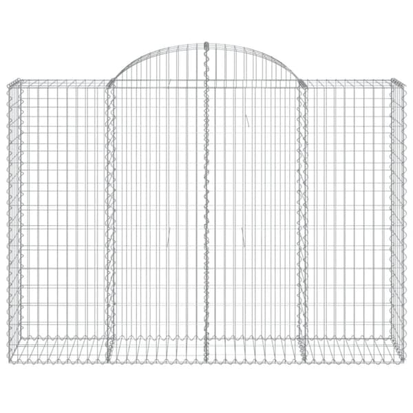 vidaXL Gabionkurv buet 200x50x140/160 cm galvanisert jern