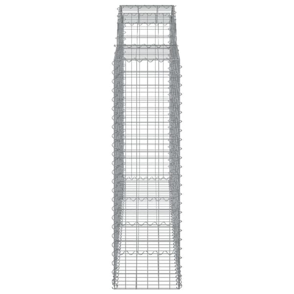 vidaXL Gabionkurv buet 200x50x140/160 cm galvanisert jern