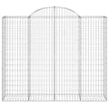 Miniatyrbild 3 av 5: vidaXL Gabion bågformad 200x50x160/180 cm galvaniserat järn
