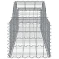 Miniatyrbillede 4 af 5: vidaXL buet gabionkurv 200x50x40/60 cm galvaniseret jern