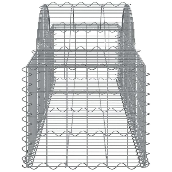 vidaXL buet gabionkurv 200x50x40/60 cm galvaniseret jern