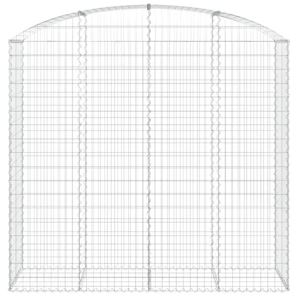 vidaXL buet gabionkurv 200x50x180/200 cm galvaniseret jern