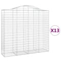 Pikkukuva 2 / 6: vidaXL Kaarevat kivikorit 13 kpl 200x50x180/200 cm galvanoitu rauta