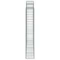 Miniatyrbillede 4 af 5: vidaXL buet gabionkurv 200x30x180/200 cm galvaniseret jern