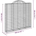 Miniatyrbillede 5 af 5: vidaXL buet gabionkurv 200x30x180/200 cm galvaniseret jern