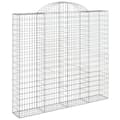 Miniatyrbillede 2 af 5: vidaXL buet gabionkurv 200x30x180/200 cm galvaniseret jern