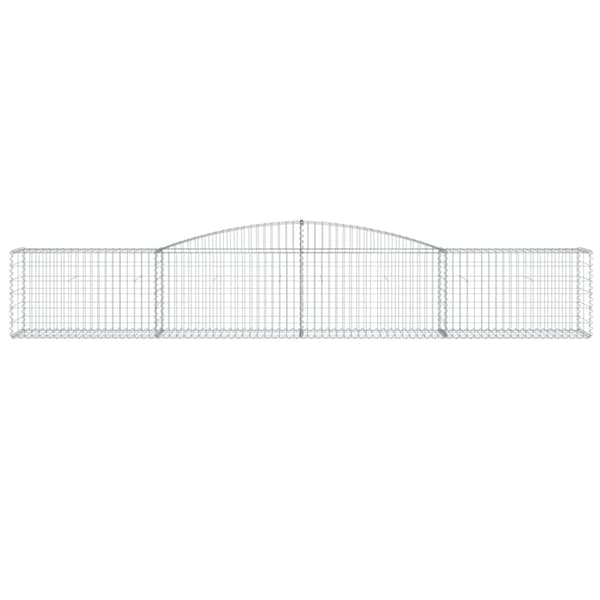 vidaXL buet gabionkurv 400x50x60/80 cm galvaniseret jern