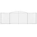 Miniatyrbillede 3 af 5: vidaXL buet gabionkurv 400x30x120/140 cm galvaniseret jern