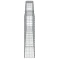 Miniatyrbillede 4 af 5: vidaXL buet gabionkurv 400x30x120/140 cm galvaniseret jern
