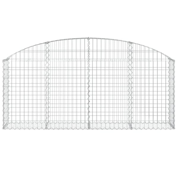 vidaXL buet gabionkurv 200x30x80/100 cm galvaniseret jern