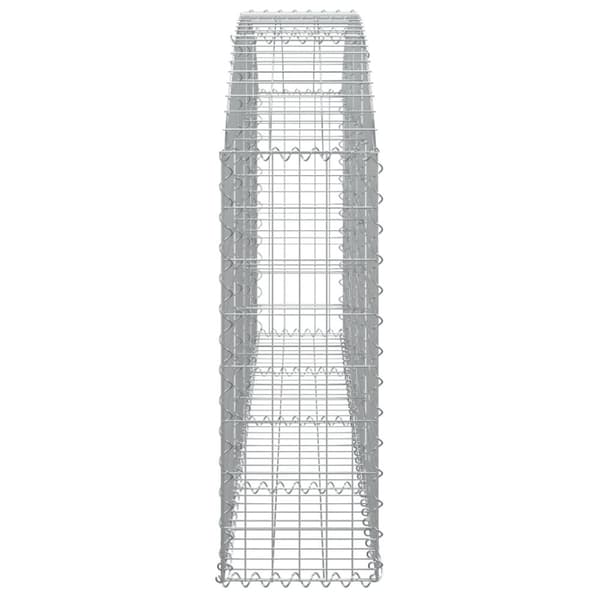 vidaXL buet gabionkurv 200x30x80/100 cm galvaniseret jern