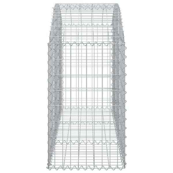 vidaXL Kaareva kivikori 150x50x80/100 cm galvanoitu rauta
