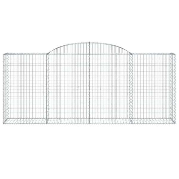 vidaXL buet gabionkurv 300x50x120/140 cm galvaniseret jern