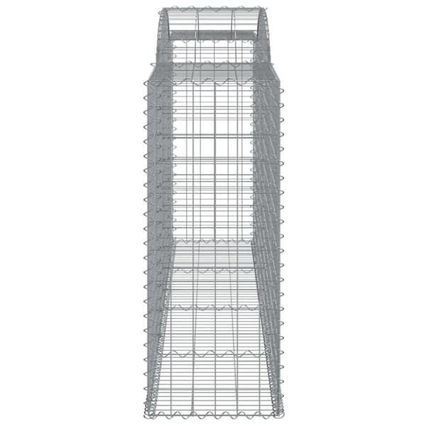 vidaXL buet gabionkurv 300x50x120/140 cm galvaniseret jern